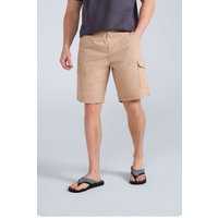 Animal Men's 'Atlantis' Cotton Cargo Shorts Casual Multi Pocket Stylish Half Pants in Beige | Size: 30R