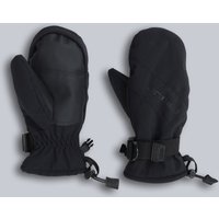 Animal Waterproof Cosy Soft Snow Mittens Fleece Lined Warm Winter Ski Gloves in Jet Black | Size: Small