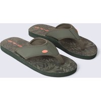 Animal Women's Swish All Over Printed Flip Flop in Olive | Size: 8