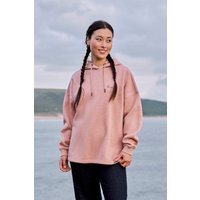 Animal Women's 'Amber' Stylish Cotton Hoodie Soft Relaxed Fit Lightweight Sweatshirt in Light Pink | Size: 6