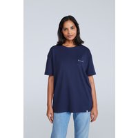 Animal Women's 'Leena' Lightweight Short Sleeve Cotton Boxy Fit T-Shirt in Dark Blue | Size: 6