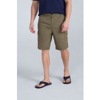 Animal Men's 'Atlantis' Cotton Cargo Shorts Casual Multi Pocket Stylish Half Pants in Khaki | Size: 30R