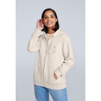 Maya Stylish Cotton Graphic Hoodie Lightweight Full Zip Sweatshirt Light