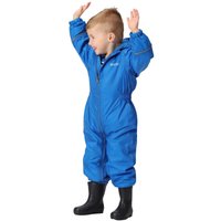 Regatta Splosh Hooded Waterproof All in One Puddle Suit in Blue | Size: 4-5 Years
