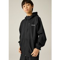 Regatta Calderdale III Hooded Waterproof Jacket in Jet Black | Size: 11-12 Years