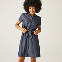 Regatta Women's Rema Cotton Shirt Dress in Light Blue | Size: 14