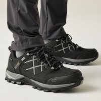 Regatta Men's Samaris III Low Waterproof Walking Shoes in Black | Size: 12