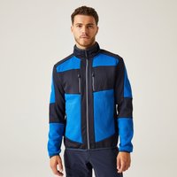 Regatta E-Volve Stretch Colour Block Full Zip Midlayer in Mid Navy | Size: XS