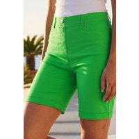 Roman Women's Turn Up Stretch Shorts in Green | Size: 20