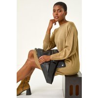 Shimmer Slash Neck Jumper Dress