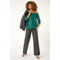 Sequin Detail Bardot Top
