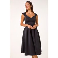 Sweetheart Neck Premium Stretch Skater Dress
