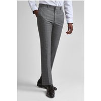 Ted Baker Men's Miken Grey Check Slim Trousers | Size: 42R