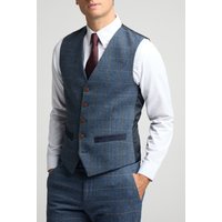 Slim Fit Check Tweed Waistcoat 36R
