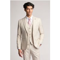 Turner Slim Fit Stone Sharkskin Suit Jacket 48R