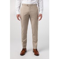 Stone Chalkstripe Performance Tailored Fit Trousers Nude 30R