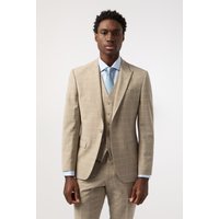 Stone Check Tailored Fit Jacket Nude 38R