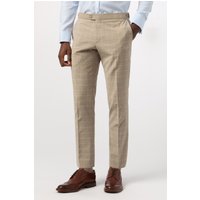 Stone Check Tailored Fit Trouser Nude 40R