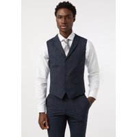 Tailored Fit Dark Stone Check Waistcoat 44R