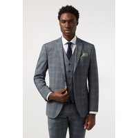 Tailored Fit Seafoam Check Jacket 48R