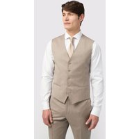 Tailored Fit Stone Super 110" s Twill Waistcoat Nude 38R