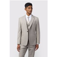 Ted Baker Men's Single Breasted One Button Checked Slim Fit Suit Jacket in Silver | Size: 48R
