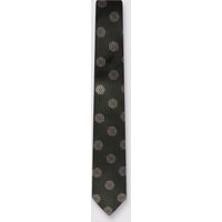 Alexandre Silver Label Men's Hexagon Medallion Tie in Khaki