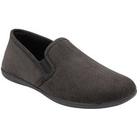 Lotus Men's 'Peter' Textile Full Slippers in Grey | Size: 9