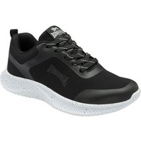 Lonsdale Men's Black & White 'Winton' Lace-Up Trainers | Size: 7