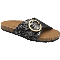 Dunlop Women's 'Priya' Leather Slip-On Mule Sandals in Black | Size: 3