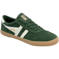 Gola Classics Men's 'Badminton' Suede Lace-Up Trainers in Green | Size: 10