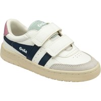 Gola Classics 'Falcon Strap' Kids Leather Strap Trainers in White | Size: Infant 13