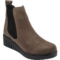 Suede Dresden Wedge Ankle Boots