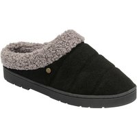 Dunlop Men's 'Rufus' Suede Mule Slippers in Black | Size: 8