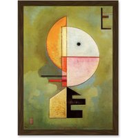 Artery8 Wassily Kandinsky Upward Old Master Abstract Painting Artwork Framed Wall Art Print A4 in Brown