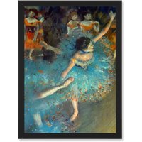 Artery8 Edgar Degas Dancer Painting Ballerina Artwork Framed Wall Art Print A4 in Black