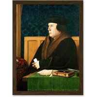 Artery8 Painting Antique Holbein Junior Thomas Cromwell Earl Essex Chief Minister Artwork Framed Wall Art Print A4 in Brown
