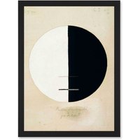 Artery8 Painting Hilma Af Klint 1920 Buddhas Standpoint Earthly Life Abstract Artwork Framed Wall Art Print A4 in Black
