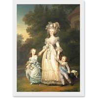 Artery8 Painting Portrait Doomed Queen Marie Antoinette Children France Artwork Framed Wall Art Print A4 in White