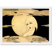 Artery8 Advert Theatre Play Stage Salome Oscar Wilde Nazimova Artwork Framed Wall Art Print A4 in White