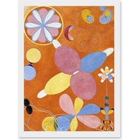 Artery8 Hilma Af Klint Group IV No 4 Ten Largest Asbtract Artwork Framed Wall Art Print A4 in White