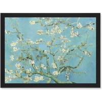 Artery8 Vincent Van Gogh Almond Blossom Painting Artwork Framed Wall Art Print A4 in Black