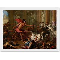 Artery8 Ricci Perseus Phineus Head Medusa Gorgon Greek Myth Painting Artwork Framed Wall Art Print A4 in White