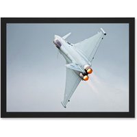 Artery8 Gronemann Military UK RAF Eurofighter Typhoon Photo Artwork Framed Wall Art Print A4 in Black