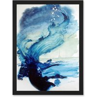 Artery8 Eduard Tomek Sea Abstract Lighthouse Painting Artwork Framed Wall Art Print A4 in Black