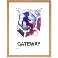 Artery8 Wall Art Print NASA Modern Explorers Explore Moon to Mars Gateway Commander Artemis Poster Artwork Framed 9X7 Inch in Beige | Size: W7" x H9"