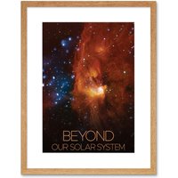 Artery8 Wall Art Print NASA Spitzer Space Telescope Milky Way RCW 108 Poster Artwork Framed 9X7 Inch in Beige | Size: W7" x H9"