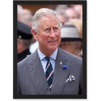 Artery8 King Charles III Third of England Scotland United Kingdom Photo by Dan Marsh Artwork Framed Wall Art Print A4 in Black