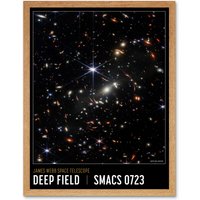 Artery8 NASA James Webb Space Telescope First Deep Field SMACS 0723 Framed Art in Light Oak | Size: W12" x H16"