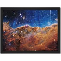 Artery8 Wall Art Print NASA James Webb Space Telescope Cosmic Cliffs in the Carina Nebula NGC 3372 NIRCam Image Large Framed Wall Décor Art